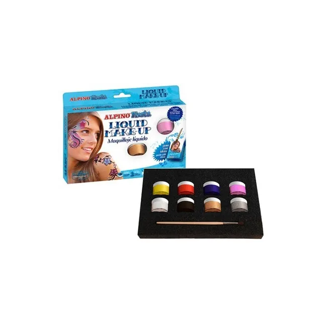 MAQUILLAJE LIQUIDO SET DE 8 COLORES SURTIDOS MAS PINCEL