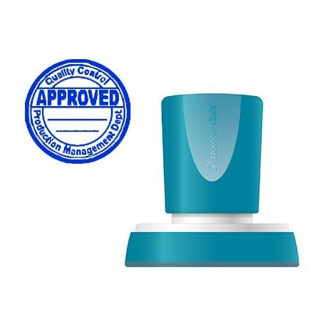 SELLO X-STAMPER QUIX PERSONALIZABLE COLOR AZUL REDONDO DIAMETRO 38 ...