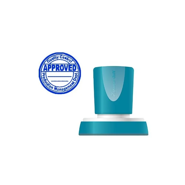 SELLO X-STAMPER QUIX PERSONALIZABLE COLOR AZUL REDONDO DIAMETRO 38 ...