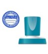 SELLO X-STAMPER QUIX PERSONALIZABLE COLOR AZUL REDONDO DIAMETRO 38 ...