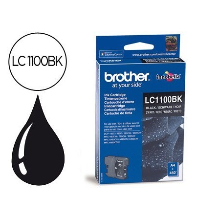 INK-JET BROTHER LC-1100BK NEGRO 450 PAG