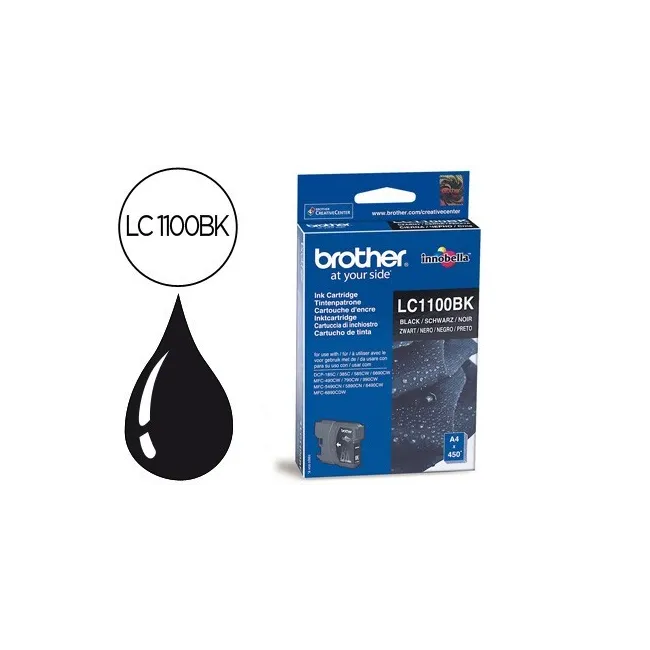 INK-JET BROTHER LC-1100BK NEGRO 450 PAG