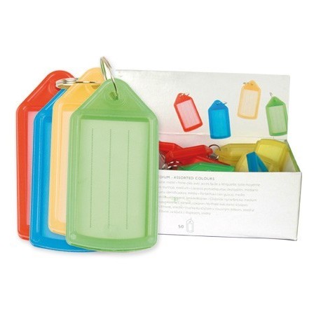 LLAVERO PORTAETIQUETAS Q-CONNECT EXPOSITOR DE 40 UNIDADES COLORES S...
