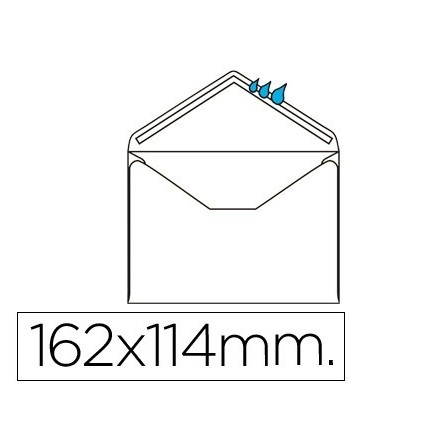 SOBRE LIDERPAPEL N.21 BLANCO C6 114X162 MM ENGOMADO SOLAPA DE PICO ...