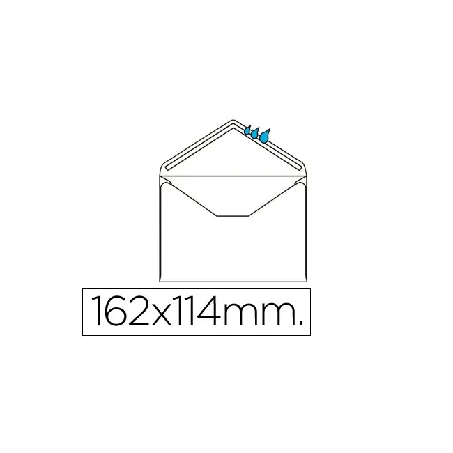 SOBRE LIDERPAPEL N.21 BLANCO C6 114X162 MM ENGOMADO SOLAPA DE PICO ...