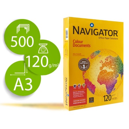 PAPEL FOTOCOPIADORA NAVIGATOR DIN A3 120 GRAMOS PAQUETE DE 500 HOJAS