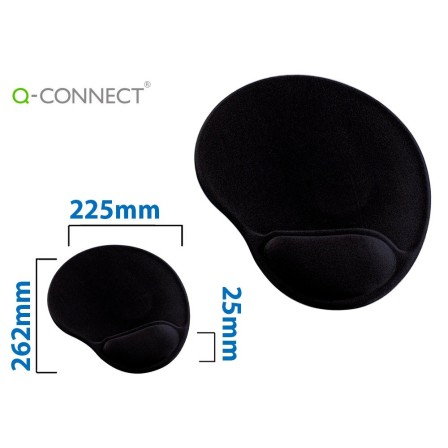 ALFOMBRILLA PARA RATON Q-CONNECT CON REPOSAMUÑECAS DE GEL