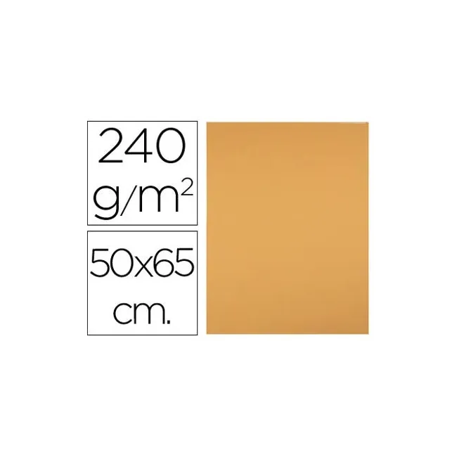 CARTULINA LIDERPAPEL 50X65 CM 240G/M2 AVELLANA PAQUETE DE 25 UNIDADES