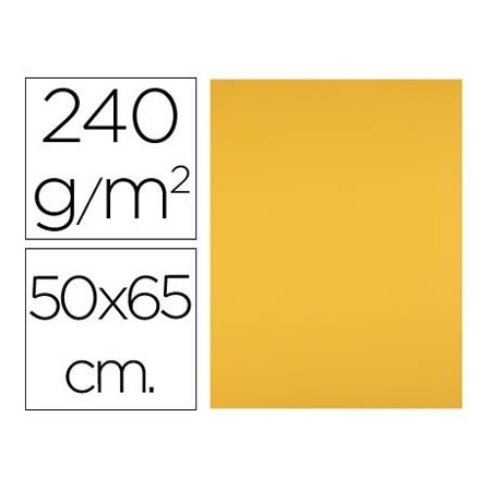 CARTULINA LIDERPAPEL 50X65 CM 240G/M2 ORO VIEJO PAQUETE DE 25 UNIDADES