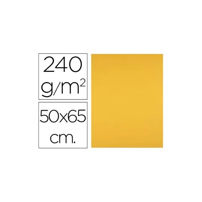CARTULINA LIDERPAPEL 50X65 CM 240G/M2 ORO VIEJO PAQUETE DE 25 UNIDADES