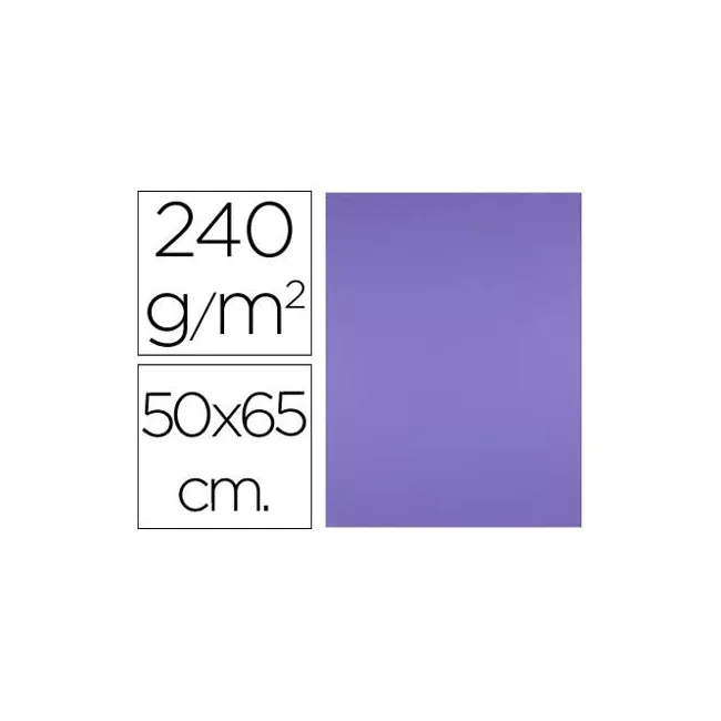 CARTULINA LIDERPAPEL 50X65 CM 240G/M2 PURPURA PAQUETE DE 25 UNIDADES