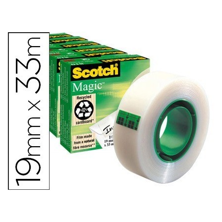CINTA ADHESIVA SCOTCH MAGIC 33X19 MM - PACK DE 6 ROLLOS