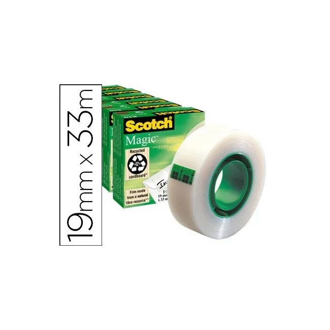 CINTA ADHESIVA SCOTCH MAGIC 33X19 MM - PACK DE 6 ROLLOS