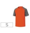 CAMISETA DE ALGODON DELTAPLUS COLOR GRIS NARANJA TALLA S