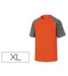 CAMISETA DE ALGODON DELTAPLUS COLOR GRIS NARANJA TALLA XL