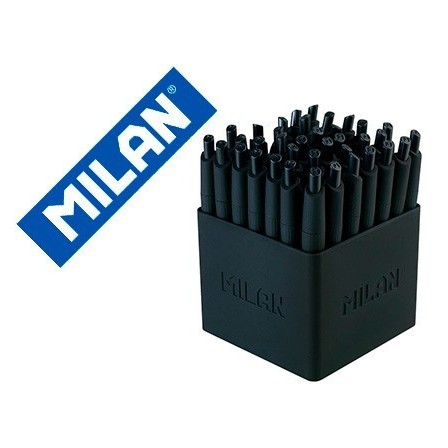 BOLIGRAFO MILAN P1 RETRACTIL 1 MM TOUCH MINI NEGRO EXPOSITOR DE 40 ...