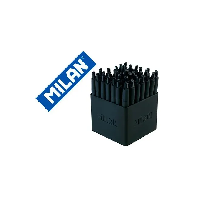 BOLIGRAFO MILAN P1 RETRACTIL 1 MM TOUCH MINI NEGRO EXPOSITOR DE 40 ...