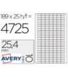 ETIQUETA ADHESIVA AVERY TAMAÑO 25,4X10 MM REMOVIBLE PAQUETE DE 25 H...
