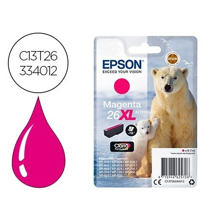 INK-JET EPSON 26XL XP600 / 605 / 700 / 800 MAGENTA 700 PAG