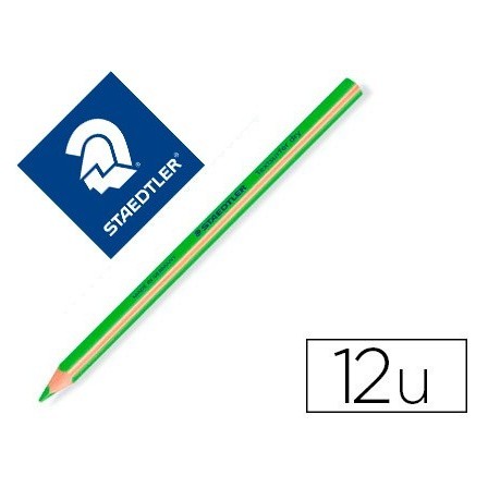 LAPICES FLUORESCENTE STAEDTLER TRIANGULAR TOP STAR VERDE CAJA DE 12...