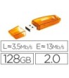 MEMORIA USB EMTEC FLASH C410 128 GB 2.0 NARANJA
