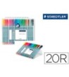 ROTULADOR STAEDTLER TRIPLUS FINELINER ESTUCHE 20 COLORES SURTIDOS