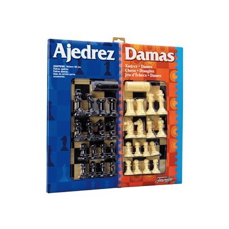 AJEDREZ CON DAMAS TABLERO GRANDE 41X40X4,6