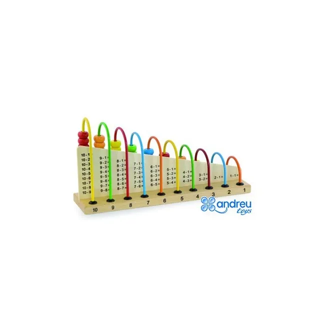JUEGO ANDREUTOYS ABACUS MADERA PARA SUMAR Y RESTAR 29X14,5X7,5 CM