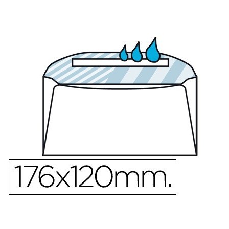SOBRE LIDERPAPEL N.7 BLANCO COMERCIAL NORMALIZADO 120X176MM ENGOMAD...