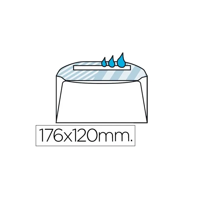 SOBRE LIDERPAPEL N.7 BLANCO COMERCIAL NORMALIZADO 120X176MM ENGOMAD...