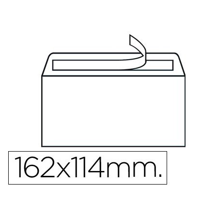 SOBRE LIDERPAPEL N.19 BLANCO C6 114X162 MM TIRA DE SILICONACAJA DE ...
