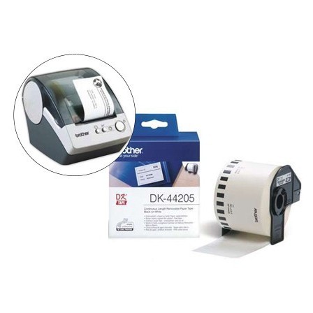 ETIQUETA BROTHER DK44205 CINTA PAPEL CONTINUO ADHESIVA REMOVIBLE BL...