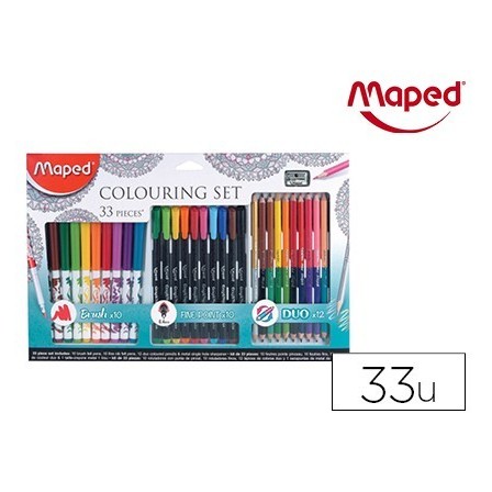 SET MAPED DIBUJO MANDALAS 33 PIEZAS