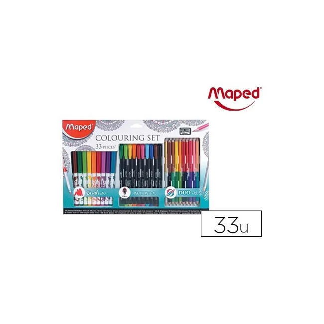 SET MAPED DIBUJO MANDALAS 33 PIEZAS