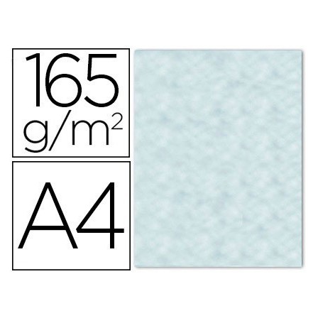 PAPEL COLOR LIDERPAPEL PERGAMINO CON BORDES A4 165G/M2 AZUL PACK DE...