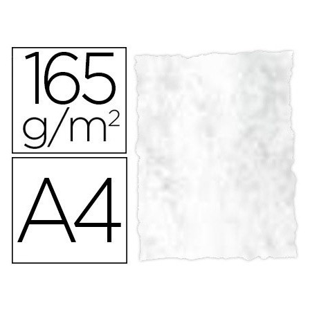 PAPEL COLOR LIDERPAPEL PERGAMINO CON BORDES A4 165G/M2 GRIS PACK DE...