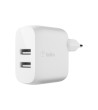 CARGADOR DOMESTICO BELKIN WCB002VFWH DOBLE USB-A BOOST CHARGE 12WX2...