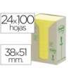 BLOC DE NOTAS ADHESIVAS QUITA Y PON RECICLADAS EN TORRE POST-IT 38 ...