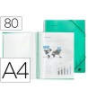CARPETA LIDERPAPEL ESCAPARATE CON ESPIRAL 80 FUNDAS POLIPROPILENO D...