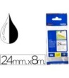 CINTA BROTHER TZE-S251 BLANCO-NEGRO 24MM LONGITUD 8 MT SUPERADHESIVA