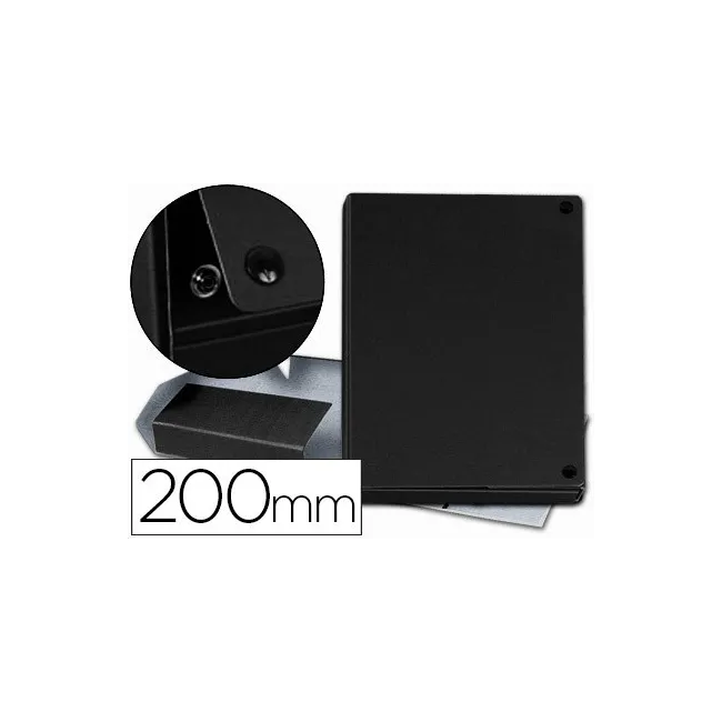 CARPETA PROYECTOS PARDO FOLIO LOMO 200 MM CARTON FORRADO NEGRO CON ...