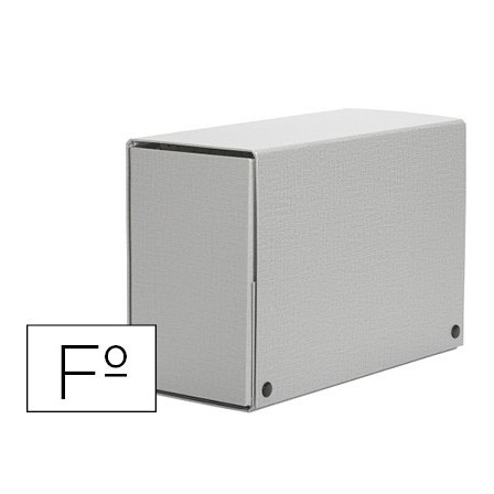 CARPETA PROYECTOS PARDO FOLIO LOMO 200 MM CARTON FORRADO GRIS CON B...
