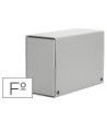 CARPETA PROYECTOS PARDO FOLIO LOMO 200 MM CARTON FORRADO GRIS CON B...