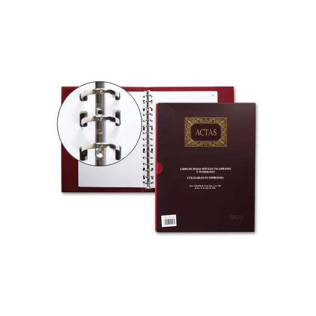 LIBRO MIQUELRIUS DIN A4 -ACTAS -CON 100 HOJAS MOVIBLES