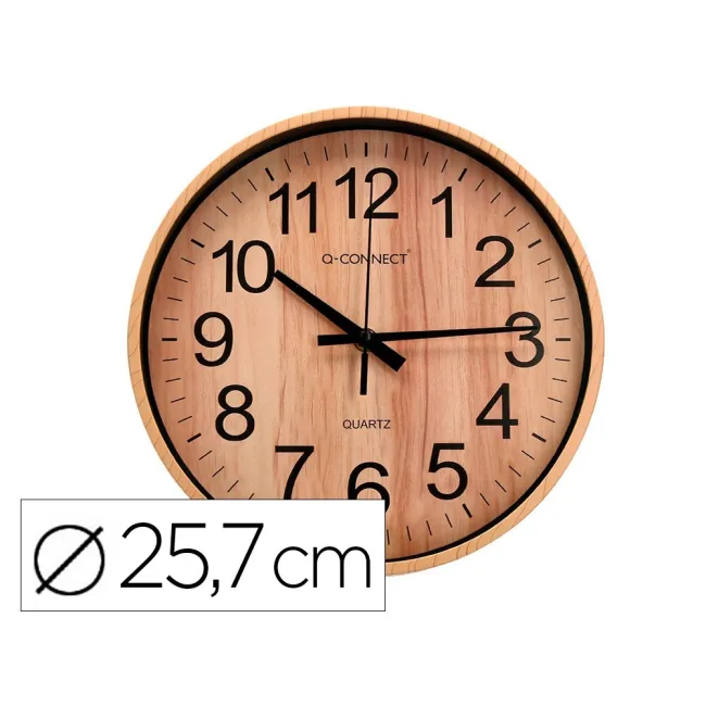 RELOJ Q-CONNECT DE PARED DE PLASTICO REDONDO 25,7 CM MOVIMIENTO SIL...