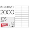 ETIQUETA ADHESIVA APLI 1299 TAMAÑO 105X29 MM PARA FOTOCOPIADORA LAS...