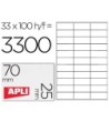 ETIQUETA ADHESIVA APLI 1270 TAMAÑO 70X25 MM -FOTOCOPIADORA -LASER -...