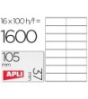 ETIQUETA ADHESIVA APLI 1274 TAMAÑO 105X37 MM FOTOCOPIADORA LASER IN...