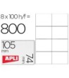 ETIQUETA ADHESIVA APLI 1279 TAMAÑO 105X74 MM PARA FOTOCOPIADORA LAS...