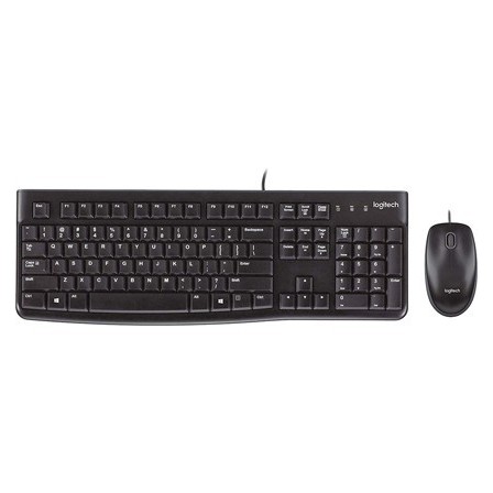 SET TECLADO + RATON LOGITECH MK120 USB CON CABLE NEGRO